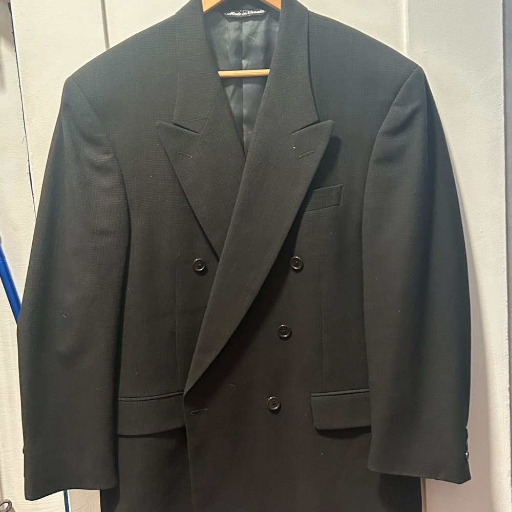 Classic Black Double-Breasted Blazer